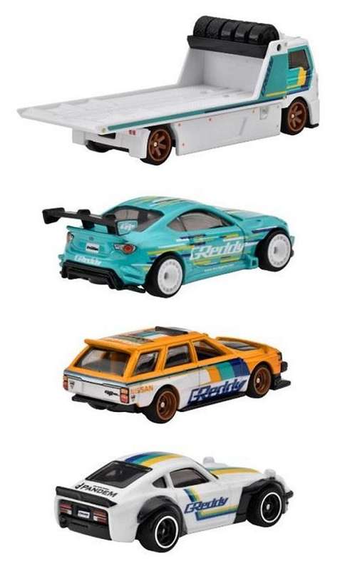 Hot Wheels Premium Set "GReddy" Subaru Pandem BRZ Nissan Maxima Datsun 240Z Fleet Street Truck