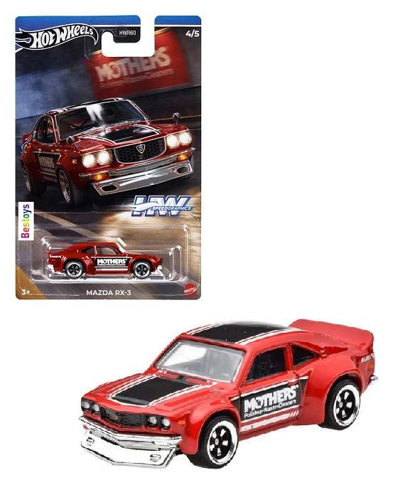 Hotwheels Hot Wheels Diecast Model Car Speed Graphics Mazda RX 3 RX3 "Mothers"  1/64 scale