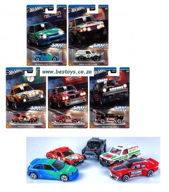 Hotwheels Hot Wheels Diecast Model Car Set Speed Graphics Mazda RX3 Chevy Porsche Range Rover Honda