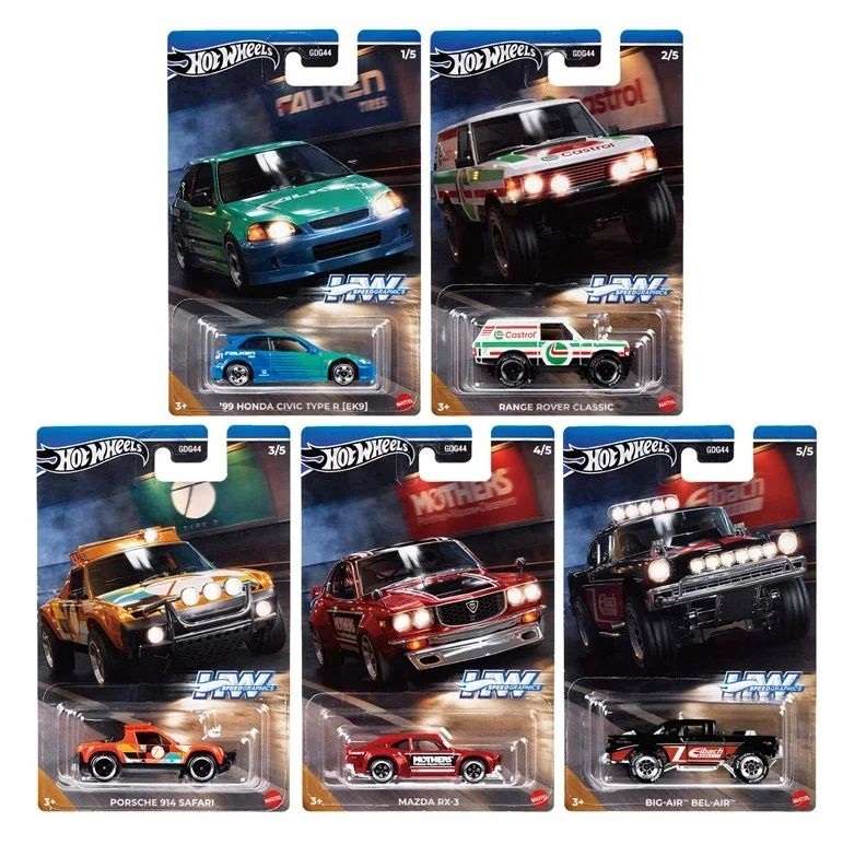 Hotwheels Hot Wheels Diecast Model Car Set Speed Graphics Mazda RX3 Chevy Porsche Range Rover Honda