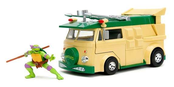 JADA 34529 Party Wagon & Donatello Figurine TMNT TV Movie Film 1/24 scale