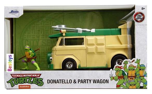 JADA 34529 Party Wagon & Donatello Figurine TMNT TV Movie Film 1/24 scale