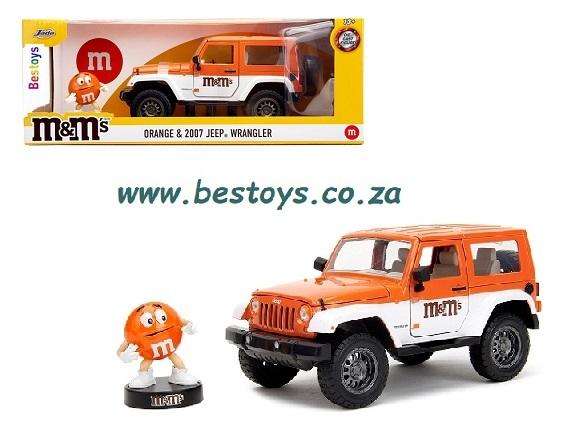 JADA 34401 Jeep Wrangler 2007 & Orange M&M's figure