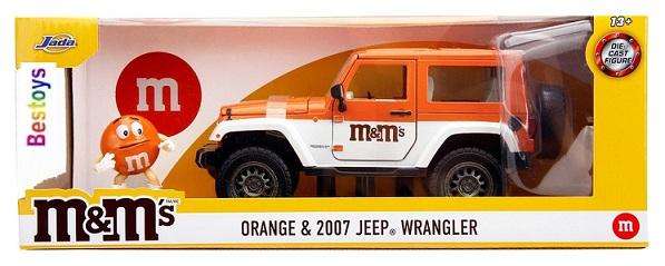 JADA 34401 Jeep Wrangler 2007 & Orange M&M's figure