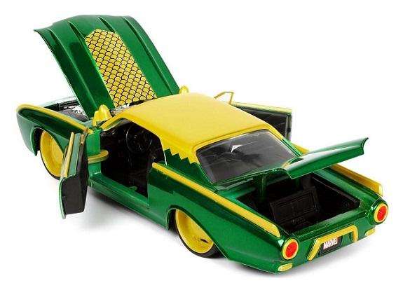 JADA 33357 Marvel Ford Thunderbird 1963 & Loki Figure Figurine