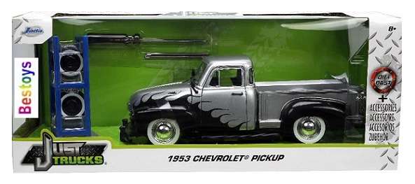 JADA 33025 Just Trucks Series Chevy Chevrolet Pickup 1953 + Spare tyres & rack 1/24 scale