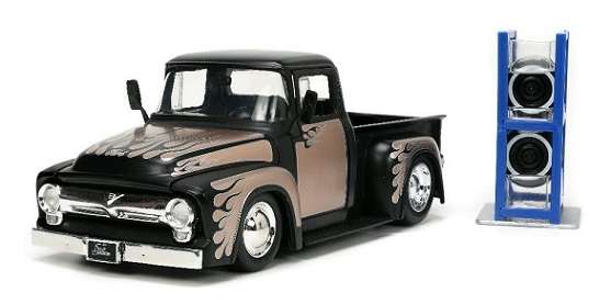 JADA 34026 Just Trucks Series Ford F 100 F100 Pickup 1956 + Spare tyres & rack 1/24 scale