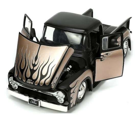 JADA 34026 Just Trucks Series Ford F 100 F100 Pickup 1956 + Spare tyres & rack 1/24 scale