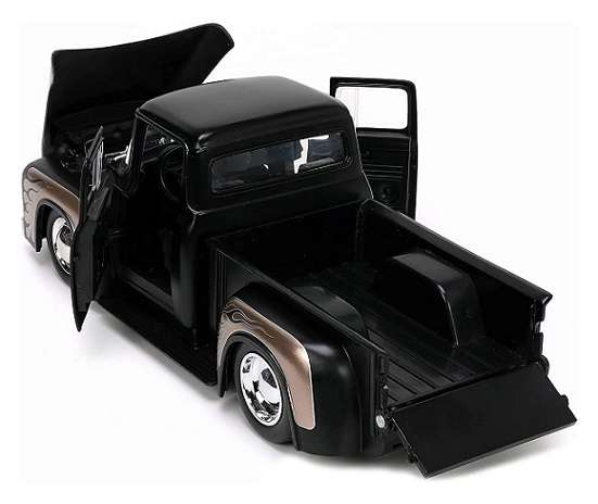 JADA 34026 Just Trucks Series Ford F 100 F100 Pickup 1956 + Spare tyres & rack 1/24 scale