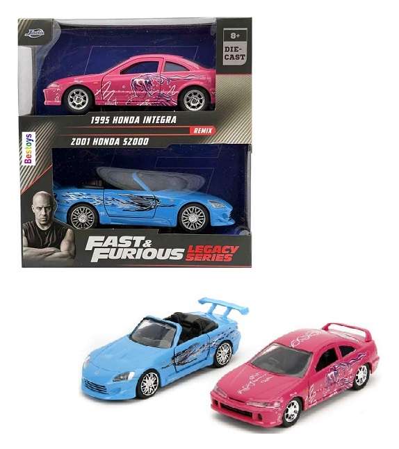 JADA 24103 2 pk Honda Integra 1995 + Honda S 2000 S2000 2001 Fast & Furious 1/32 scale