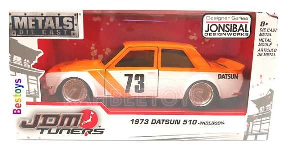 JADA Model Car 99124 JDM Tuners Datsun 510 Widebody 1973 1/32 scale