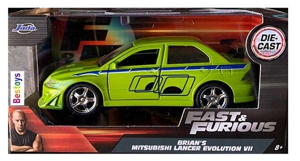 JADA 24037 Mitsubishi Lancer Evo VII 7 Brian Fast & Furious Movie Film TV 1/32 scale