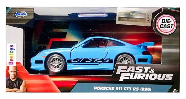JADA 24037 Porsche 911 GT 3 GT3 RS 996 Brian Fast & Furious Movie Film TV 1/32 scale
