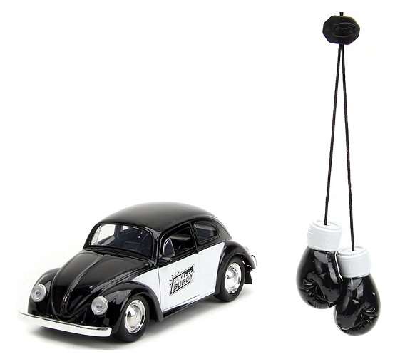 JADA Diecast Model Car 34233 VW Volkswagen Beetle 1959 Punch Buggy + Boxing Gloves Slug Bug 1/32 sca