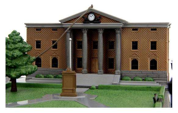 JADA Nano Set 34804 Back To The Future BTTF Hill Valley Courthouse Diorama Movie Film TV