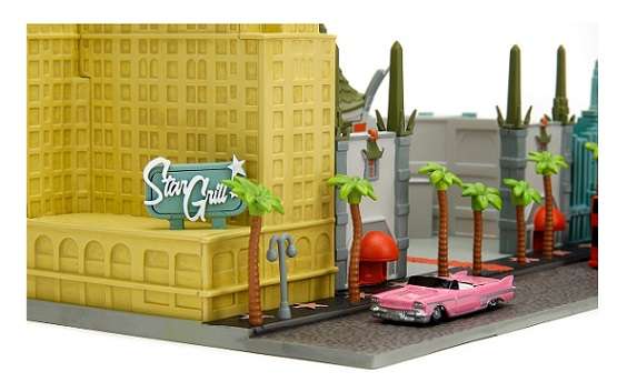 JADA Nano Set 34807 Hollywood 100 Walk of Fame Diorama + 2 diecast models Movie Film TV