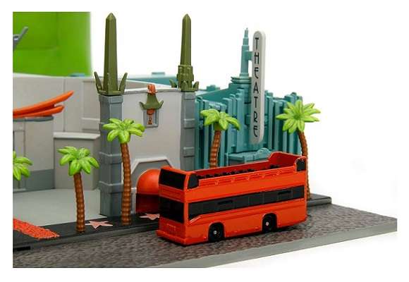 JADA Nano Set 34807 Hollywood 100 Walk of Fame Diorama + 2 diecast models Movie Film TV