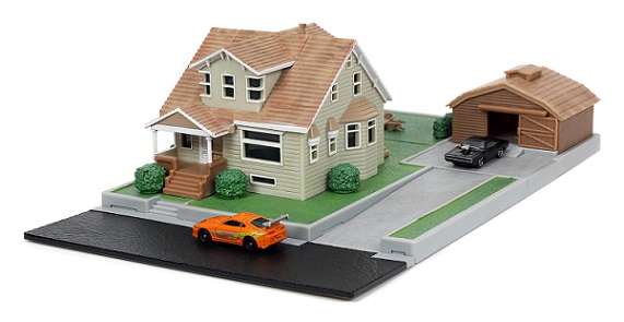 JADA Diecast Model Nano Set 33668 Toretto House + 2 cars Fast & Furious Diorama Movie Film TV