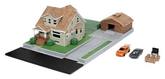 JADA Diecast Model Nano Set 33668 Toretto House + 2 cars Fast & Furious Diorama Movie Film TV