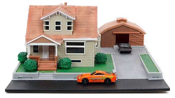 JADA Diecast Model Nano Set 33668 Toretto House + 2 cars Fast & Furious Diorama Movie Film TV