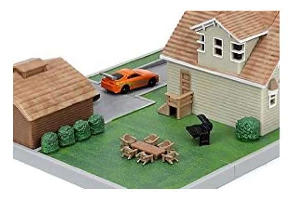 JADA Diecast Model Nano Set 33668 Toretto House + 2 cars Fast & Furious Diorama Movie Film TV