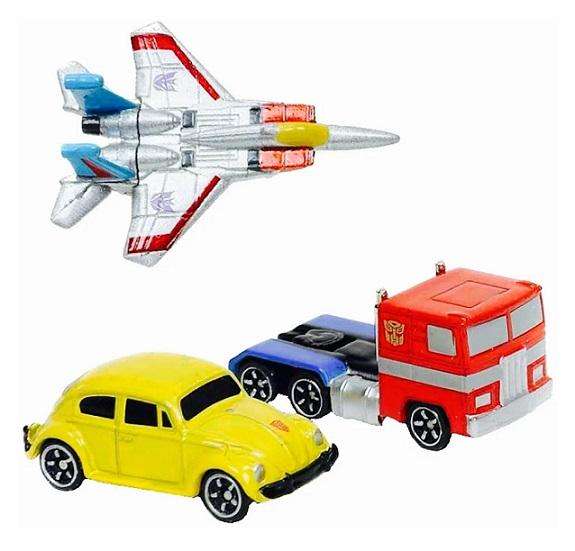 JADA 31761 Nano Set Transformers Decepticon Starscream Autobot Bumblebee Optimus Prime