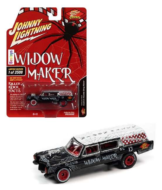 Johnny Lightning Collector Club Widow Maker Custom Hearse Drag Racer 1/64 scale