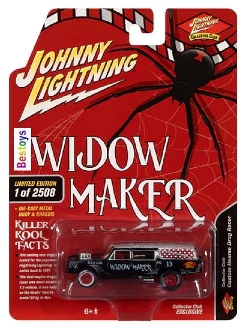 Johnny Lightning Collector Club Widow Maker Custom Hearse Drag Racer 1/64 scale