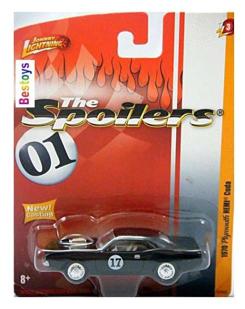 Johnny Lightning Model Car Forever 64 Series Plymouth Hemi Cuda 1970 No 17 Spoilers 1/64 scale