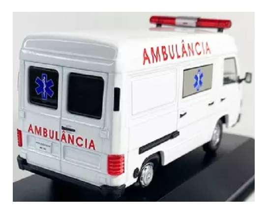 Diecast Model Car Brazilian Service Vehicle Collection Mercedes Benz MB 180 Ambulance 1/43 scale