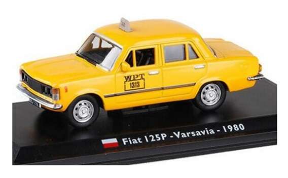 World Taxi Diecast Model Car Collection Fiat 125 P 125P Varsavia Warsaw Poland 1980 1/43 scale