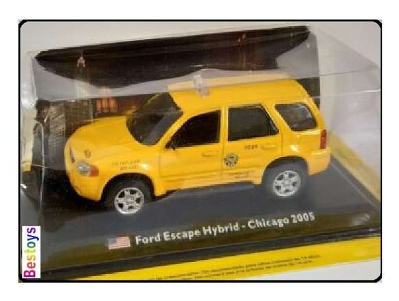 World Taxi Diecast Model Car Collection Ford Escape Hybrid Chicago 2005 1/43 scale