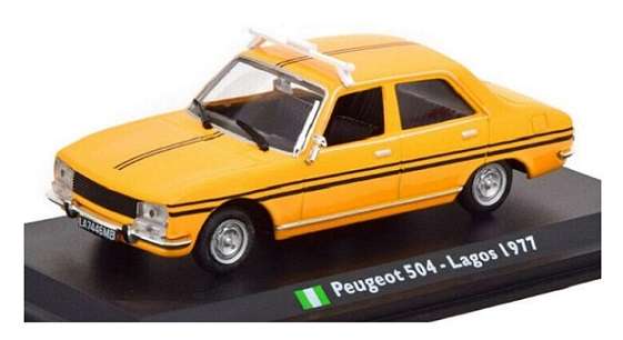 World Taxi Diecast Model Car Collection Peugeot 504 Lagos 1977 1/43 scale