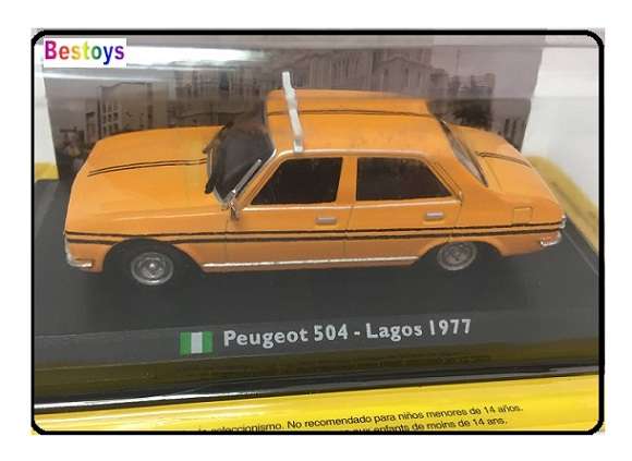 World Taxi Diecast Model Car Collection Peugeot 504 Lagos 1977 1/43 scale