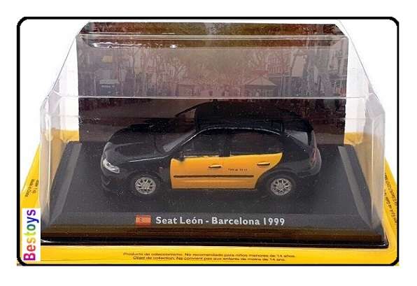 World Taxi Diecast Model Car Collection Seat Leon Barcelona 1999 1/43 scale