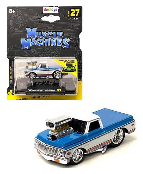 Maisto Muscle Machines Diecast Model Car Chevy Chevrolet C 10 C10 Pickup 1972 1/64 scale