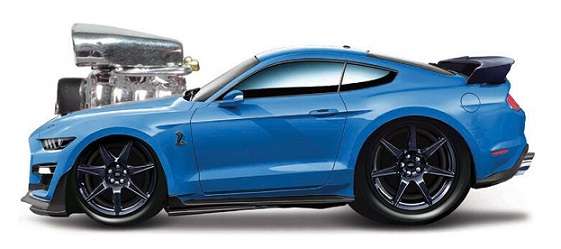 Maisto Muscle Machines Diecast Model Car Ford Mustang Shelby GT 500 GT500 2020 1/64 scale