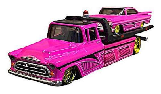 Maisto Design Elite Transport Chevy Chevrolet Flatbed Recovery Truck + Impala SS 1959 with suspensio