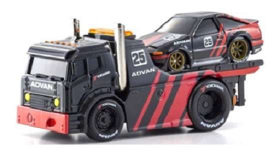 Maisto Muscle Machines Transport JDM Flatbed Recovery Truck + Toyota Trueno Sprinter AE86 1983