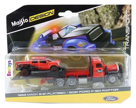 Maisto Elite Transport Mack B 61 B61 Recovery Truck + Ford F 150 F150 Raptor 2021