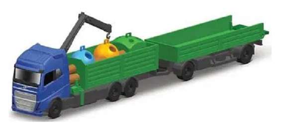Maisto Mini Work Machines Volvo FH 16 FH16 Truck & Trailer Recycling 1/87 HO railway scale