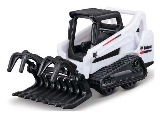 Maisto Mini Work Machines Diecast Model Scania 770 S Truck + lowbed trailer + Bobcat Skidsteer