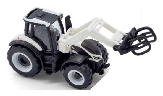 Maisto Mini Work Machines Tractor Valtra M2/Q M2 Q + bale handler Farm +- 1/64 scale