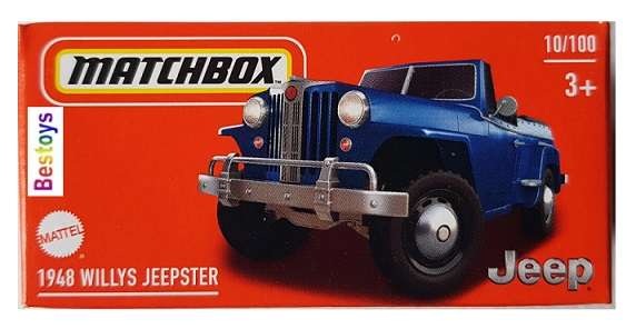 Matchbox Model Car Power Grab 2024 10/100 Willys Jeepster 1948 1/64 scale