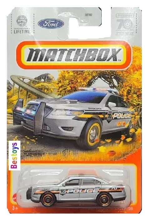 Matchbox Diecast Model Car 2023 23/100 Ford Police Interceptor 70th Anniv No 70 1/64 scale