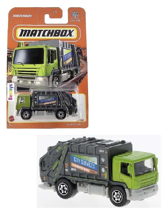 Matchbox Model Car 2024 32/100 Garbage King Rubbish Truck