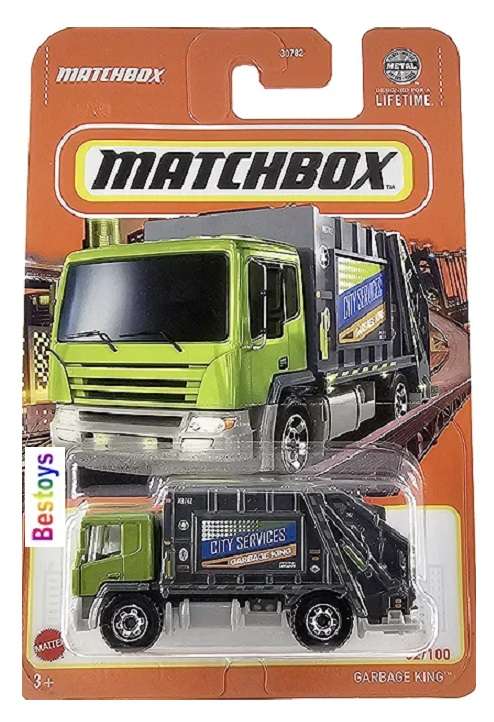 Matchbox Model Car 2024 32/100 Garbage King Rubbish Truck