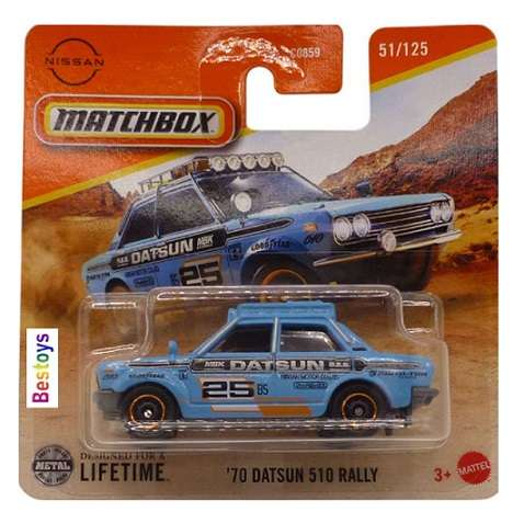 Matchbox 2025 51/125 Datsun 510 Rally 1970 No 25