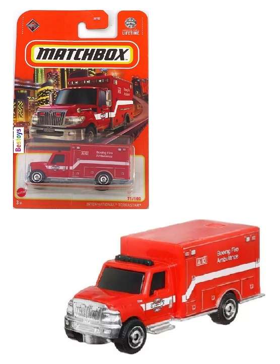 Matchbox Model Car 2024 71/100 International Durastar "Boeing Fire Ambulance"