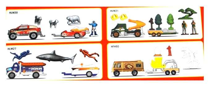 Matchbox Hitch & Haul Set Archaeological Dig Camper Truck + Flatbed Trailer + Dinosaur + Accessories
